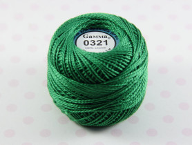 Пряжа Ирис 100% хлопок 10г 82м №0321 изумрудный