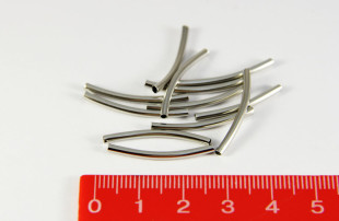 бусины металлические трубочки