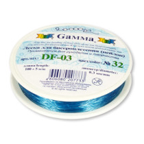 " Gamma" Леска для бисера нейлон DF- 03 цв. d 0. 3 мм 100 м №27 зеленый
